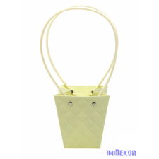  Rombusz mintás virágtáska kicsi trapéz - Krém dekorációs kellék