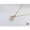  Rona antiallergén köves medálos nyaklánc -18K