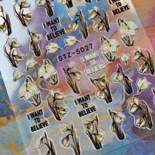 Roniki 3D hóvirág matrica - öntapadó körömdíszítő