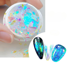 Roniki aurora flakes - white körömdíszítő