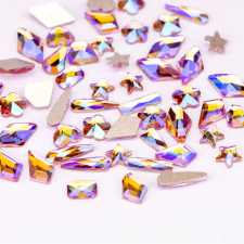 Roniki csiszolt formakő mix - pink AB - 100db körömdíszítő