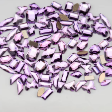 Roniki csiszolt formakő mix - purple - 100db körömdíszítő