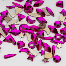 Roniki csiszolt formakő mix - rose - 100db körömdíszítő