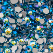 Roniki csiszolt strasszkő mix - SS4-SS20 - aquamarine AB körömdíszítő