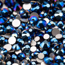 Roniki csiszolt strasszkő mix - SS4-SS20 - metallic blue körömdíszítő