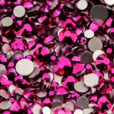 Roniki csiszolt strasszkő mix - SS4-SS20 - metallic fuchsia körömdíszítő