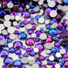 Roniki csiszolt strasszkő mix - SS4-SS20 - purple velvet körömdíszítő