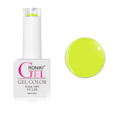 Roniki Glow in the dark széria - 04 sötétben világító neon sárga gél lakk lakk zselé