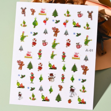 Roniki Grincs matrica - öntapadó #24 körömdíszítő