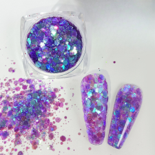 Roniki Holographic chunky glitter 12 körömdíszítő