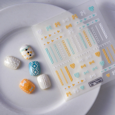 Roniki matrica - öntapadó - pulcsi mintás körömdíszítő