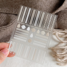 Roniki matrica - öntapadó - pulcsi mintás körömdíszítő