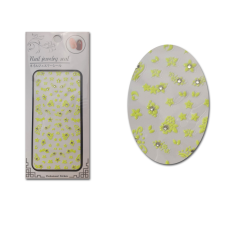 Roniki matrica - öntapadó - sárga virág körömdíszítő