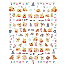 Roniki mesefigurás matrica - öntapadó - Micimackó körömdíszítő