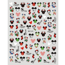 Roniki mesefigurás matrica - öntapadó - Mickey karácsonykor körömdíszítő