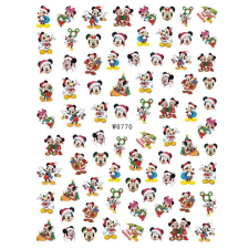 Roniki mesefigurás matrica - öntapadó - Mickey karácsonykor körömdíszítő