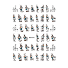 Roniki mesefigurás matrica - öntapadó - Olaf körömdíszítő