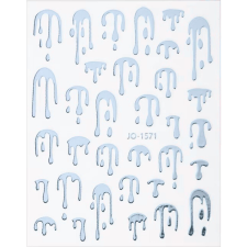 Roniki metál matrica - öntapadó - ezüst körömdíszítő