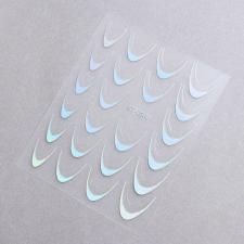 Roniki ombre francia metál mosolyvonal matrica - ezüst, öntapadó - 23db körömdíszítő