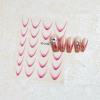 Roniki ombre francia metál mosolyvonal matrica - pink, öntapadó - 23db