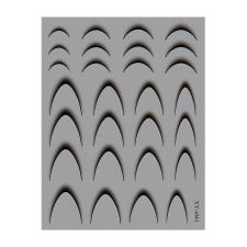Roniki ombre francia mosolyvonal matrica - fekete, öntapadó - 28db körömdíszítő