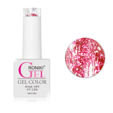 Roniki Platinum diamond széria - 01 csillámos pink gél lakk lakk zselé