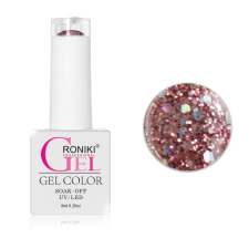 Roniki SF széria - 13 glitteres rozé gél lakk lakk zselé