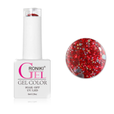 Roniki SF széria - 14 glitteres piros gél lakk lakk zselé
