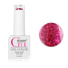 Roniki SF széria - 17 csillámos pink gél lakk lakk zselé