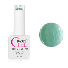 Roniki Shell széria - 08 gyöngyház menta gél lakk lakk zselé