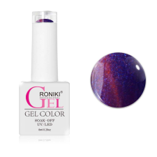 Roniki színváltó chameleon cat eye gél lakk 10 - mágnesezhető lakk zselé