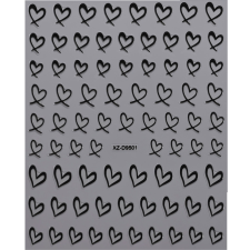 Roniki szív mintás matrica - öntapadó körömdíszítő