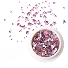 Roniki Vegyes forma strassz több méretben - light rose körömdíszítő