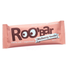 Roobar 100% raw bio gyümölcsszelet fehér eper-vanília 30 g reform élelmiszer