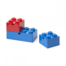 Room Copenhagen LEGO Asztali fiókos tolltartó készlet 3 részes piros kék tolltartó