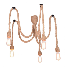 ROPE SPIDER MENNYEZETI függőlámpa 5xE27 Fekete és bézs GOLDLUX (Polux) világítás
