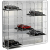 ROSA Modellautó vitrin, polc bemutató szekrény átlátszó akril 1:43 méretarányú modellekhez 50x7,5x46 cm tükrös hátlappal