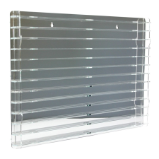 ROSA Modellvasút vitrin, polc bemutató szekrény átlátszó akril Z méretarányú modellekhez átlátszó hátlappal bútor
