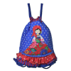 Rosalita kék, mintás textil hátizsák – 22x30 cm