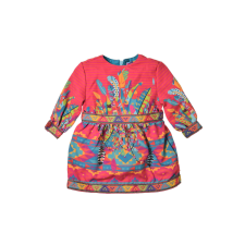 Rosalita színes mintás bébi lány ruha – 68 cm lányka ruha