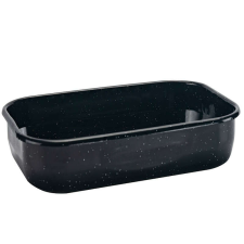 Rosberg tepsi R51222JS41, 41x27 cm, négyszögletes, zománcozott, fekete edény