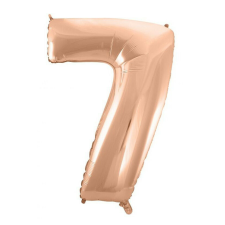 Rose Gold 7-es szám fólia lufi 92 cm party kellék