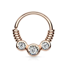  Rosegold Rézből Készült Cirkónia Köves Orrpiercing egyéb ékszer