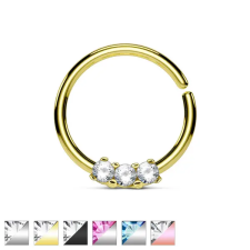  Rosegold Színű Karika Alakú Septum Piercing Cirkónia Kövekkel egyéb ékszer