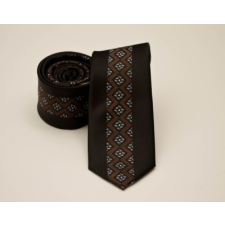 Rossini Prémium slim nyakkendő -  Barna mintás nyakkendő