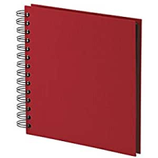 Rössler Papier GmbH and Co. KG Rössler Soho fotóalbum/scrapbook (18x18 cm, 30 lap, spirálos, fekete lapok) piros fényképalbum