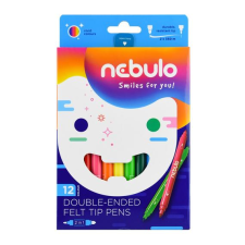 Rostirón, filctoll készlet, vízbázisú kétvégű Nebulo 12 klf. szín filctoll, marker