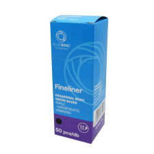 Rostirón, tűfilc vízbázisú, 0,5mm, hatszögletű test, Bluering® fekete filctoll, marker