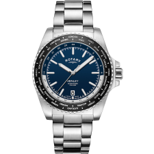 Rotary GB05370/88 Henley World Timer Mens Watch 41mm 10ATM, karóra