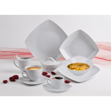 ROTBERG 1200QFE002 Quadrate Lapostányér 25 cm - Fehér (6 db) (1200QFE002) tányér és evőeszköz